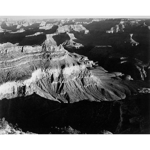 Grand Canyon National Park, Arizona - National Parks and Monuments, 1940 Black Modern Wood Framed Art Print with Double Matting by Adams, Ansel