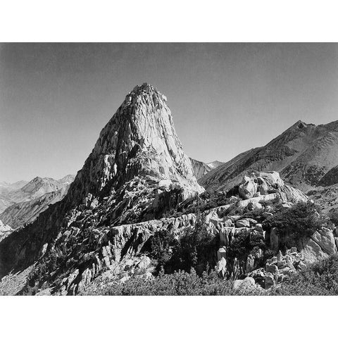 Fin Dome, Kings River Canyon,  proposed as a national park, California, 1936 Gold Ornate Wood Framed Art Print with Double Matting by Adams, Ansel