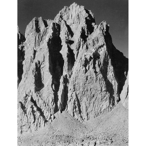 Mt. Winchell, Kings River Canyon,  proposed as a national park, California, 1936 Black Modern Wood Framed Art Print with Double Matting by Adams, Ansel