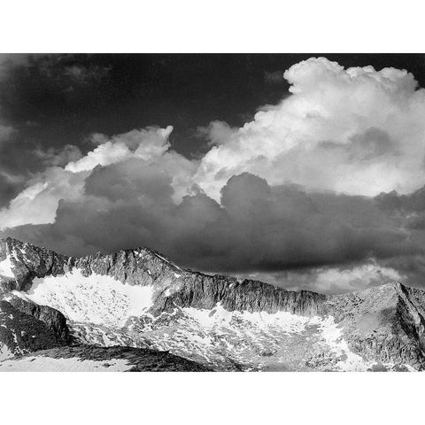 Clouds - White Pass, Kings River Canyon, proposed as a national park, California, 1936 Gold Ornate Wood Framed Art Print with Double Matting by Adams, Ansel