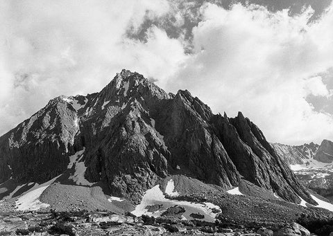 Center Peak, Center Basin, Kings River Canyon, proposed as a national park, California, 1936 Black Ornate Wood Framed Art Print with Double Matting by Adams, Ansel