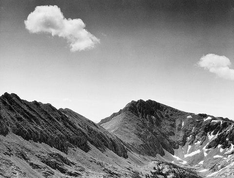 Coloseum Mountain, Kings River Canyon, proposed as a national park, California, 1936 Black Ornate Wood Framed Art Print with Double Matting by Adams, Ansel