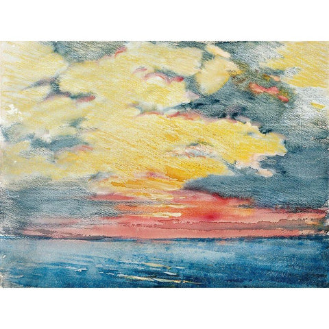 Sunset, Acapulco Gold Ornate Wood Framed Art Print with Double Matting by Pennell, Joseph