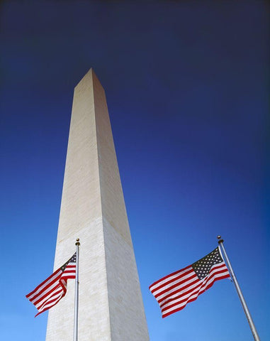 Washington Monument, Washington, D.C. White Modern Wood Framed Art Print with Double Matting by Highmith, Carol