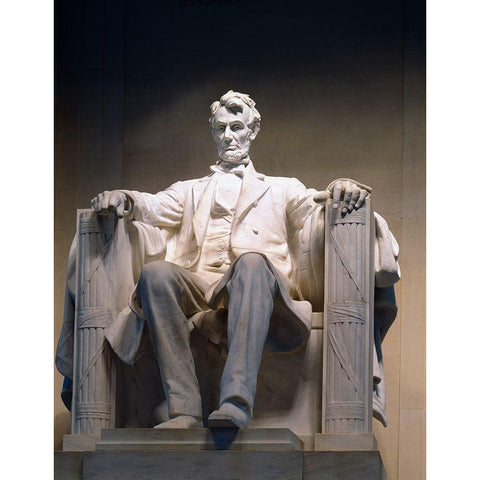 Lincoln Memorial, Washington, D.C. White Modern Wood Framed Art Print by Highmith, Carol