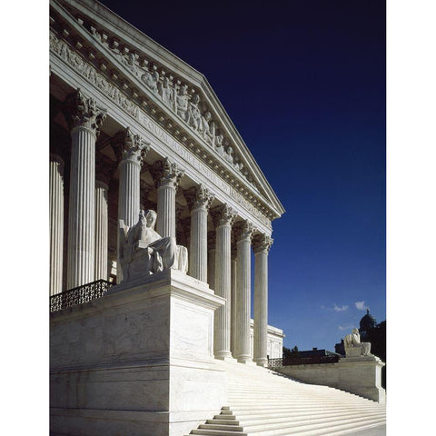 U.S. Supreme Court building, Washington, D.C. Gold Ornate Wood Framed Art Print with Double Matting by Highmith, Carol