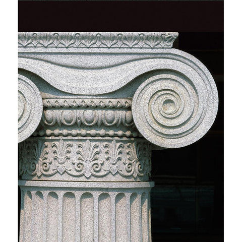 Column detail, U.S. Treasury Building, Washington, D.C. White Modern Wood Framed Art Print by Highmith, Carol