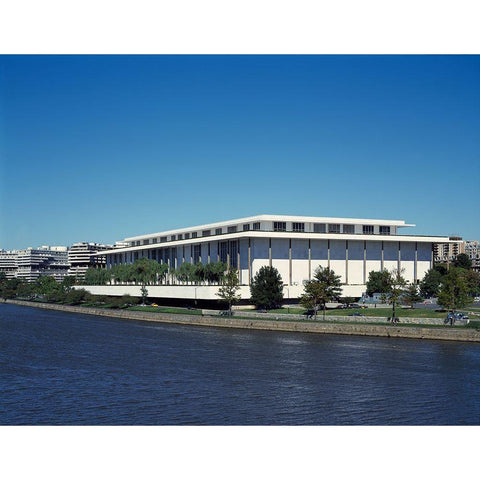 Kennedy Center for the Performing Arts, Washington, D.C. White Modern Wood Framed Art Print by Highmith, Carol