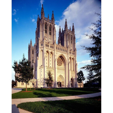 National Cathedral, Washington, D.C. White Modern Wood Framed Art Print by Highmith, Carol