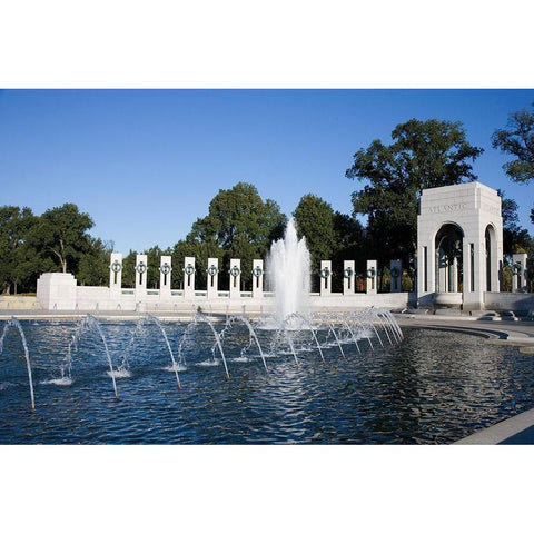 World War II Memorial, Washington, D.C. White Modern Wood Framed Art Print by Highmith, Carol