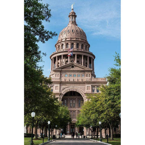 The Texas Capitol, Austin, Texas, 2014 Black Modern Wood Framed Art Print with Double Matting by Highmith, Carol