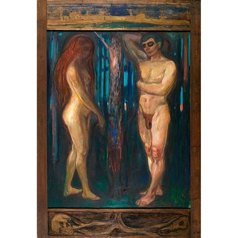 Metabolism, 1898-1899 Gold Ornate Wood Framed Art Print with Double Matting by Munch, Edvard