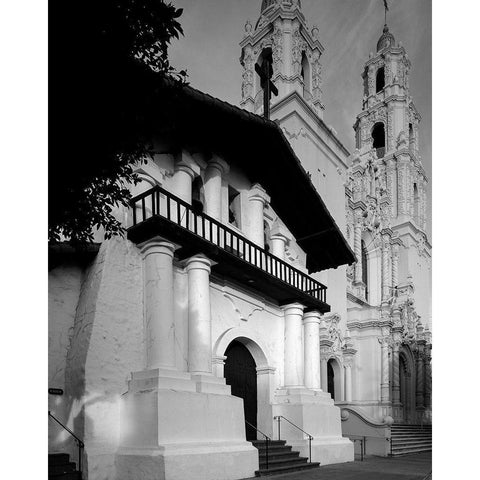 The 1791 Mission Dolores San Francisco California White Modern Wood Framed Art Print by Highsmith, Carol