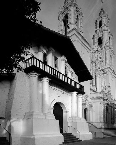 The 1791 Mission Dolores San Francisco California White Modern Wood Framed Art Print with Double Matting by Highsmith, Carol