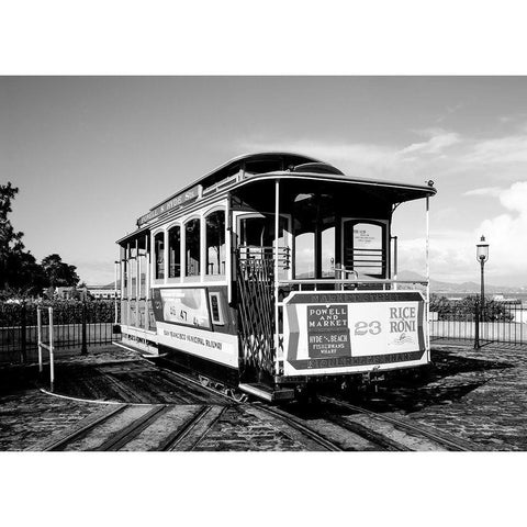 Cable car turnaround San Francisco California Gold Ornate Wood Framed Art Print with Double Matting by Highsmith, Carol