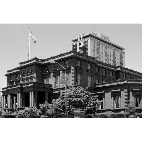 The Pacific-Union Club Nob Hill San Francisco Black Modern Wood Framed Art Print by Highsmith, Carol