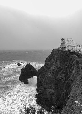 The Point Bonita Lighthouse San Francisco California Black Ornate Wood Framed Art Print with Double Matting by Highsmith, Carol