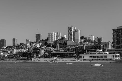 View of Ghiradelli Square in San Francisco California White Modern Wood Framed Art Print with Double Matting by Highsmith, Carol