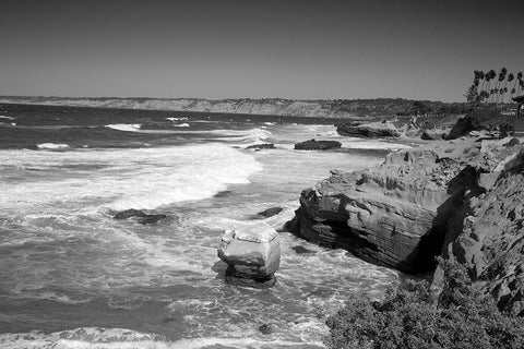 La Jolla California Black Ornate Wood Framed Art Print with Double Matting by Highsmith, Carol