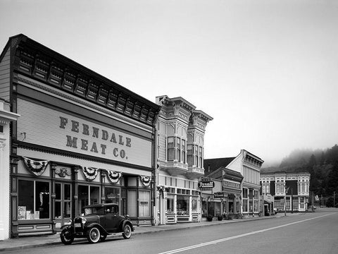 Ferndale California White Modern Wood Framed Art Print with Double Matting by Highsmith, Carol