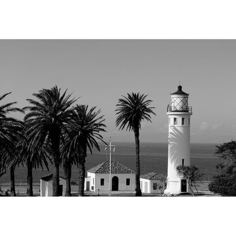 Lighthouse Point Vicente California White Modern Wood Framed Art Print by Highsmith, Carol