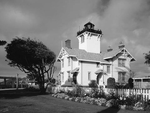 Point Fermin Lighthouse San Pedro California White Modern Wood Framed Art Print with Double Matting by Highsmith, Carol