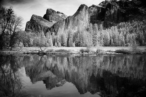 View of Yosemite California White Modern Wood Framed Art Print with Double Matting by Highsmith, Carol