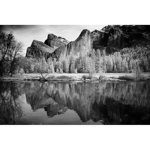 View of Yosemite California Gold Ornate Wood Framed Art Print with Double Matting by Highsmith, Carol