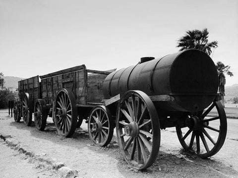 Borax wagons Death Valley California White Modern Wood Framed Art Print with Double Matting by Highsmith, Carol