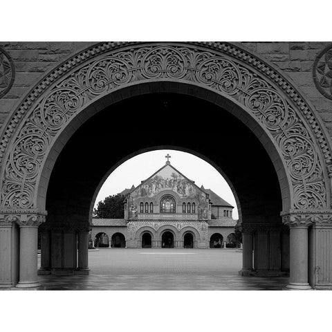 Stanford Universitys 1903 Memorial Church in Palo Alto California White Modern Wood Framed Art Print by Highsmith, Carol