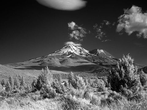 Mount Shasta in the Cascade Range Siskiyou County California White Modern Wood Framed Art Print with Double Matting by Highsmith, Carol