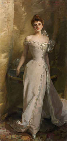 Portrait of Lisa Colt Curtis White Modern Wood Framed Art Print with Double Matting by Sargent, John Singer