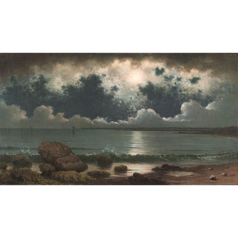 Point Judith Rhode Island White Modern Wood Framed Art Print by Heade, Martin Johnson