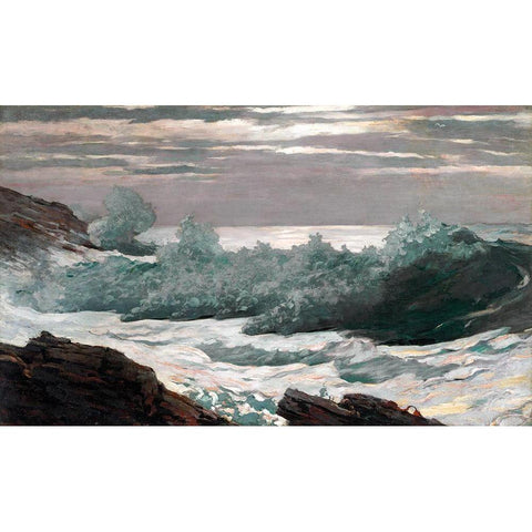 Early Morning After a Storm at Sea White Modern Wood Framed Art Print by Homer, Winslow