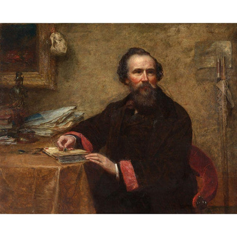 Portrait of Genio C Scott Gold Ornate Wood Framed Art Print with Double Matting by Johnson, Eastman