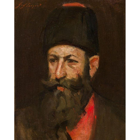 The Cossack White Modern Wood Framed Art Print by Singer, John Sargent imitator of