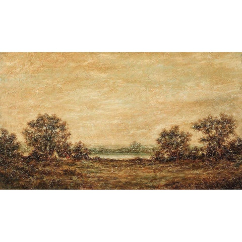 Yellow Light Gold Ornate Wood Framed Art Print with Double Matting by Blakelock, Ralph A