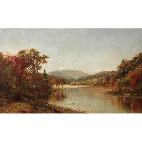 Mount Washington New Hampshire White Modern Wood Framed Art Print by Cropsey, Jasper F