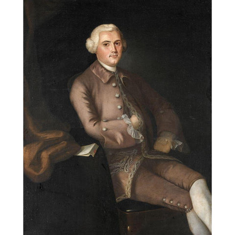 John Browne Black Modern Wood Framed Art Print with Double Matting by Blackburn, Joseph