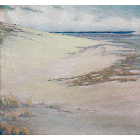 Over the Dunes Cape Cod Massachusetts White Modern Wood Framed Art Print by Shackleton, Charles