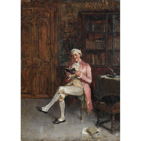 A Philosopher Black Modern Wood Framed Art Print with Double Matting by Gay, Walter