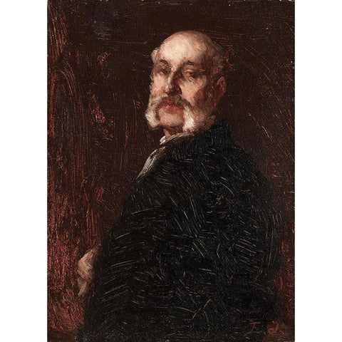 Samuel W Rowse Black Modern Wood Framed Art Print with Double Matting by Johnson, Eastman