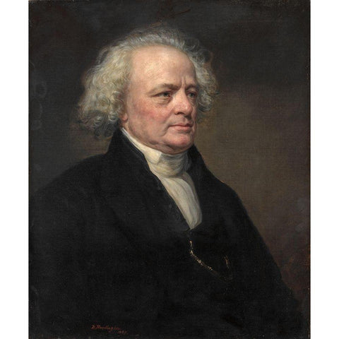 Dr. John W Francis White Modern Wood Framed Art Print by Huntington, Daniel