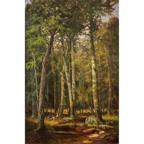 A Summer Afternoon Black Modern Wood Framed Art Print by Smith, R Way