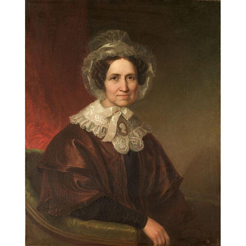 Sarah Eliot Scoville Gold Ornate Wood Framed Art Print with Double Matting by Durand, Asher Brown
