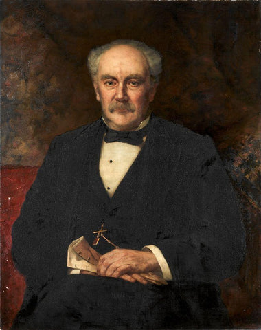 Hinman B Hurlbut Black Ornate Wood Framed Art Print with Double Matting by Witt, John Harrison