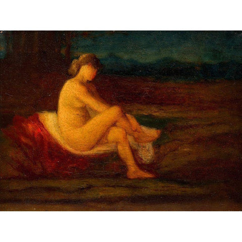 A Bather Black Modern Wood Framed Art Print by Newman, Robert Loftin