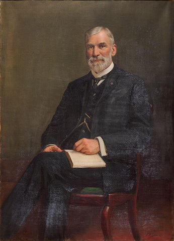 Henry C Ranney White Modern Wood Framed Art Print with Double Matting by Simmons, Freeman Willis