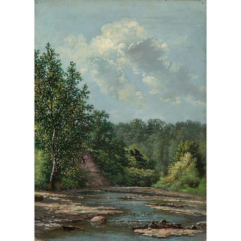 Landscape near Painesville White Modern Wood Framed Art Print by Smith, Allen