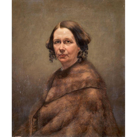 Mrs. Goss Gold Ornate Wood Framed Art Print with Double Matting by Ransom, Caroline L